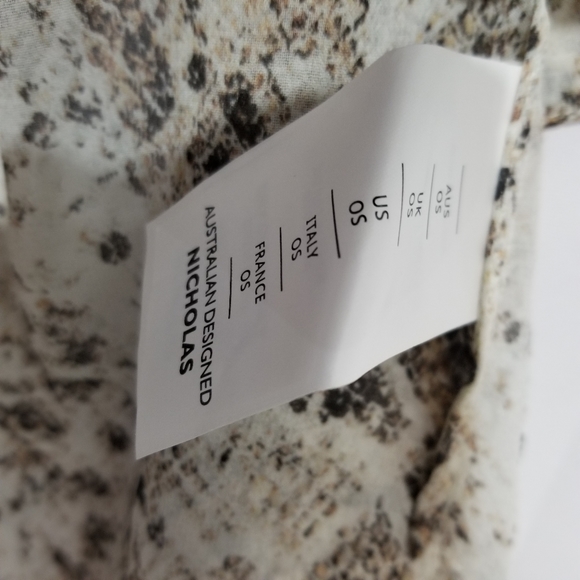 NICHOLAS Animal Print 100% Silk Kimono Duster, OS - Picture 12 of 15